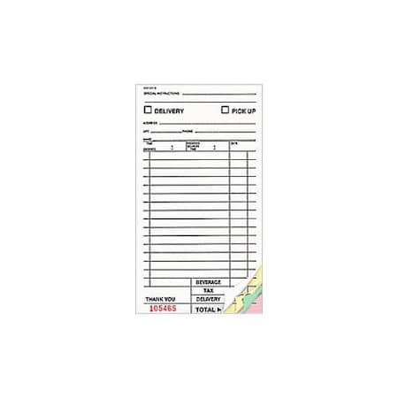 4-Part Loose Large Take-Out/Delivery Guest Checks, 250 Count, PK8